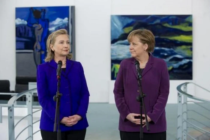 Hillary Clinton şi Angela Merkel FOTO Reuters