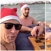 cativa barbati au jucat sah in mare in a doua zi de craciun 2025 FOTO captură video FB