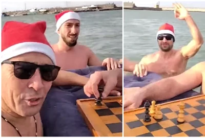 cativa barbati au jucat sah in mare in a doua zi de craciun 2025 FOTO captură video FB