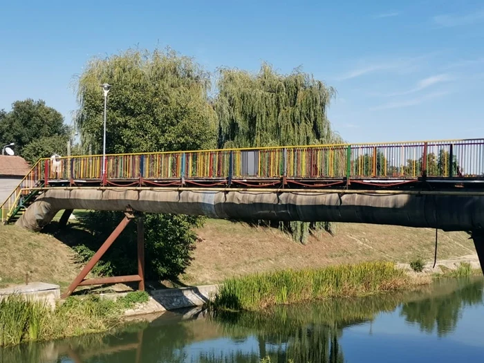 Pasarela de la Uzina de Apă din Timişoara a fost colorată FOTO Ş.Both