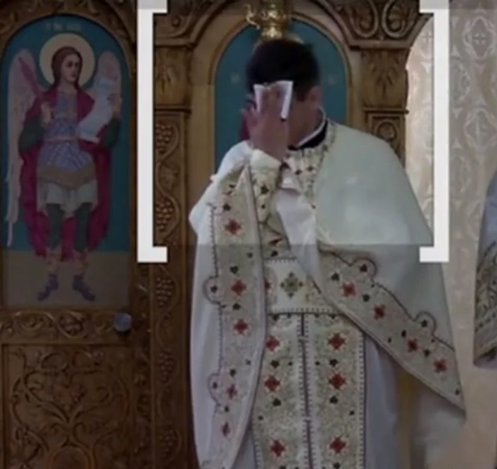 Cătălin Lucaci, la slujba de duminică, 31 maiFoto: captură Observator