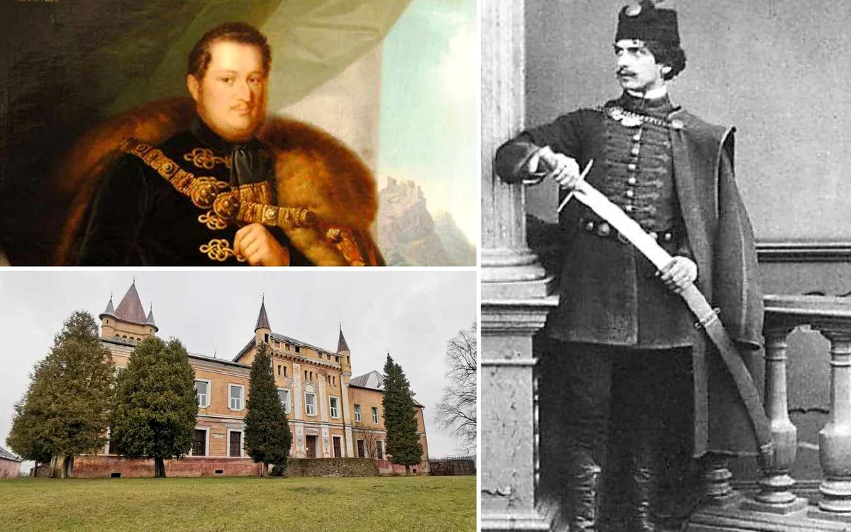 Adam și Arpad Kendeffy, proprietari ai castelului din Sântamaria Orlea. Foto: Adevărul, Wikipedia