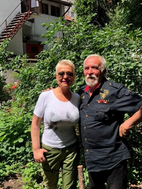 Monica Anghel împreună cu tatăl ei 
