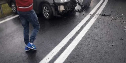 Accident în zona Veştem - Sibiu Foto mesageruldesibiu ro