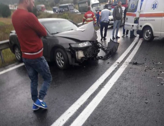 Accident în zona Veştem - Sibiu Foto mesageruldesibiu ro