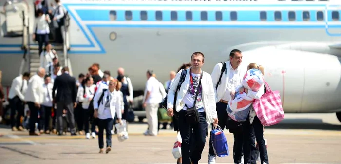 Delegaţia României de la Olimpiadă s-a întors în Bucureşti. FOTO Mediafax