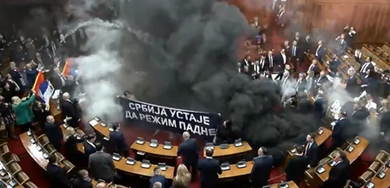 Scandal în Parlamentul Serbiei