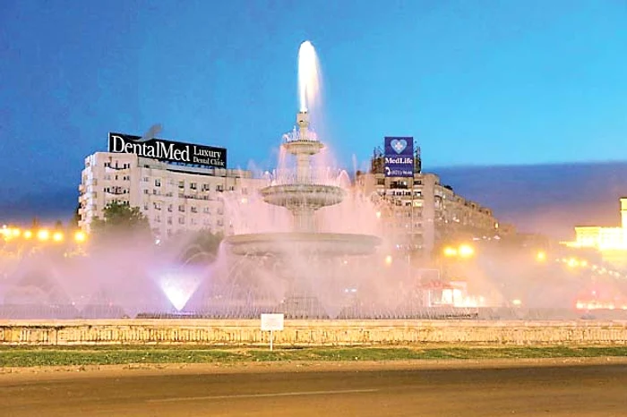 Primele fântâni cu jeturi dinamice vor fi cele din mijlocul Pieţei Unirii