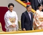 Împărăteasa Masako, Împăratul Naruhito și Prințesa Aiko a Japoniei la campionatul de sumo de la Tokyo. FOTO: Profimedia