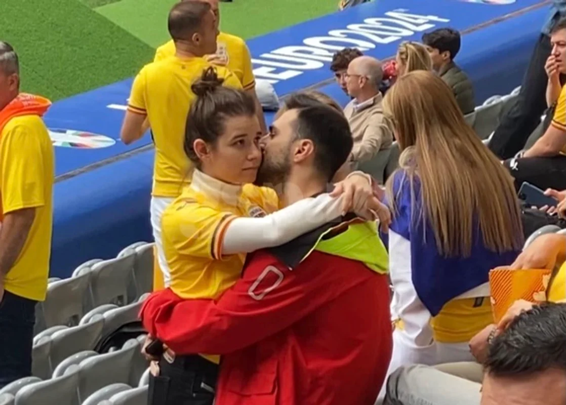 Kira Hagi, în brațele iubitului la Euro 2024 Foto: Gazeta Sporturilor