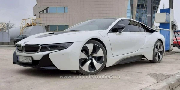 BMW I8 furat din norvegia foto Politia de Frontieră