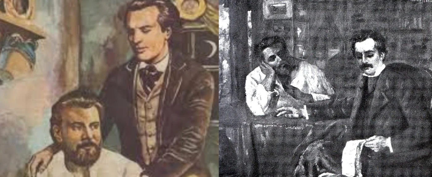 Creangă și Eminescu.