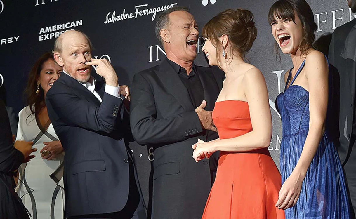 
    Tom Hanks, Felicity Jones și Ana  Ularu, la premiera de la Florența  