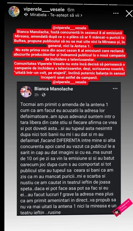 Antena 1, din nou în mijlocul unui scandal / foto: Instagram