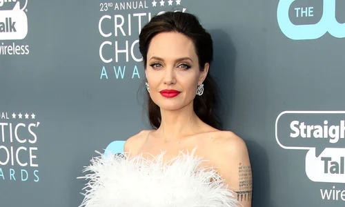 Angelina Jolie wear Ralph & Russo, Stuart Weitzman, and Neil Lane at the 23rd Annual Critics' Choice Awards jpeg