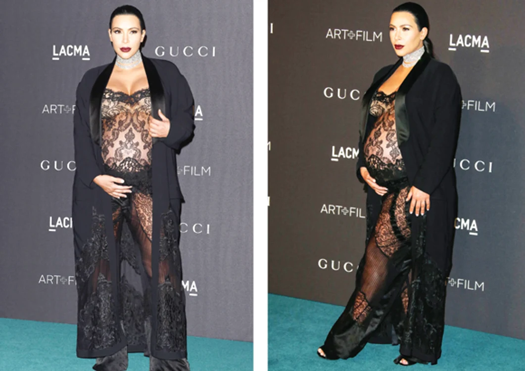 Kim Kardashian (35 de ani) se îmbracă foarte sexy, chiar dacă s-a îngrășat foarte mult în timpul celei de-a doua sarcini