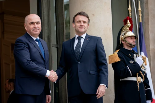 Președintele Interimar a avut o întâlnire bilaterală cu șeful statului francez FOTO Administrația Prezidențială