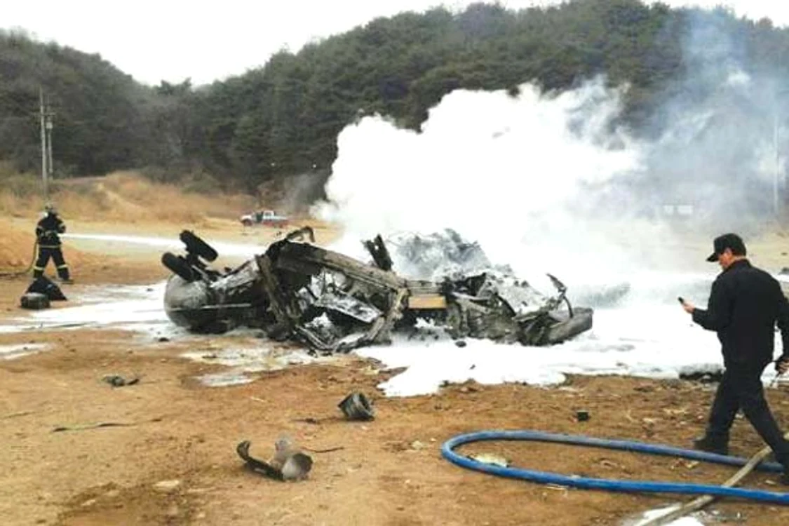 
    Elicopterul a luat foc în aer  