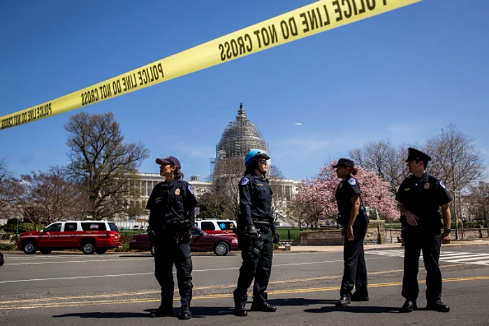 Zona Capitoliului a fost tulburată de focuri de armăFoto: Getty