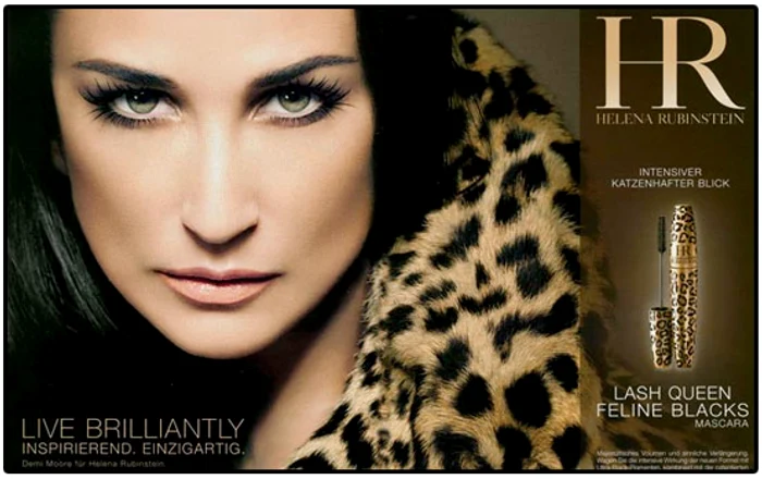 Demi Moore, în reclama la produsele Helena Rubinstein