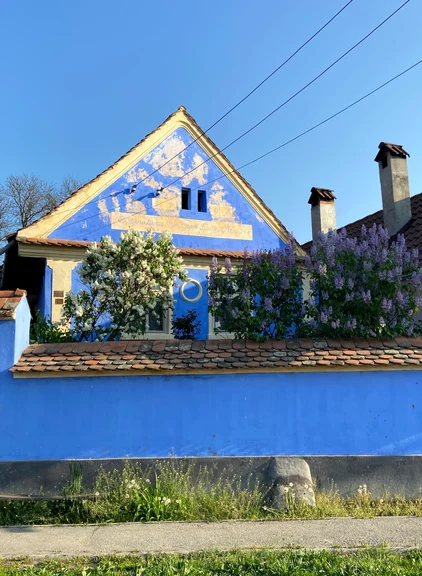 Casă de la Șona, în timpul primăverii. FOTO: Ana-Maria Șchiopu
