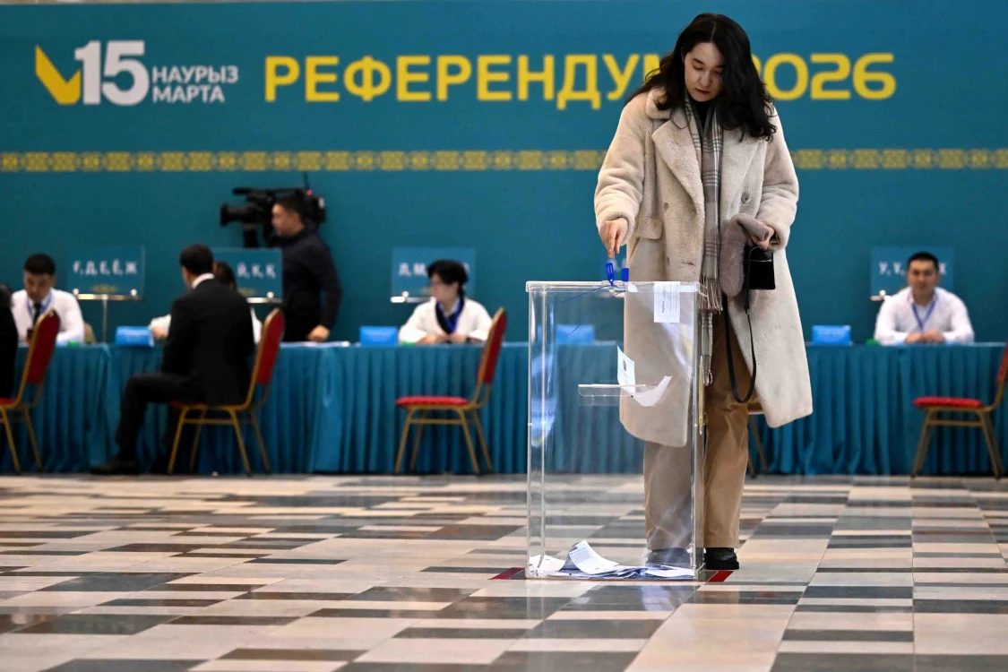 Referendumul privind rezvizuirea Constituției are loc în data de 15 martie în Kazahstan. FOTO: AFP