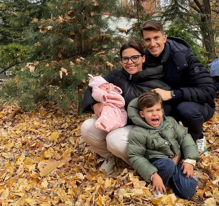 Andreea Popescu și Rareș Cojoc au doi copii, Anastasia și Ioachim. Sursa: Intstagram