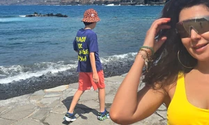 Carmen Brumă, suprinsă de fiul ei de 11 ani în vacanța din Tenerife