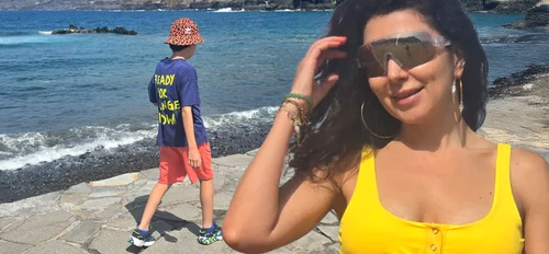 Carmen Brumă, suprinsă de fiul ei de 11 ani în vacanța din Tenerife