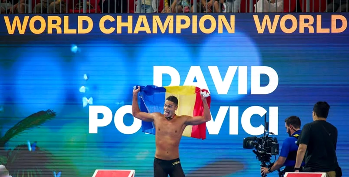 David Popovici a ieșit din bazin fericit FOTO Facebook CS Dinamo