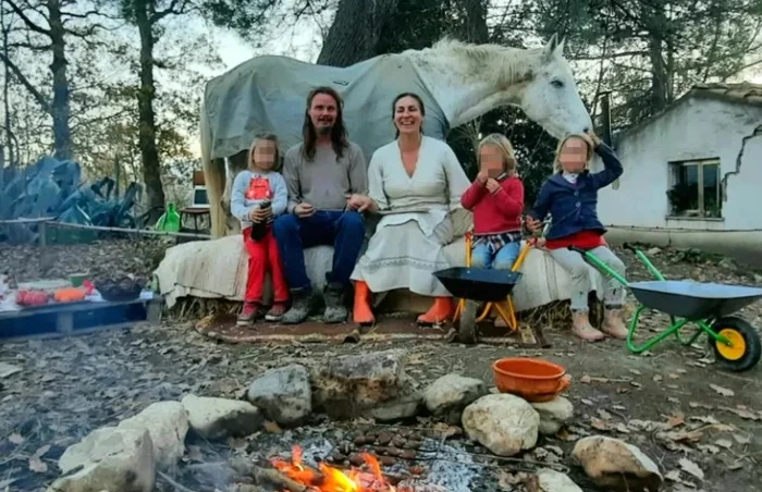 Familia trăia într-o pădure din Italia FOTO: Catherine Birmingham