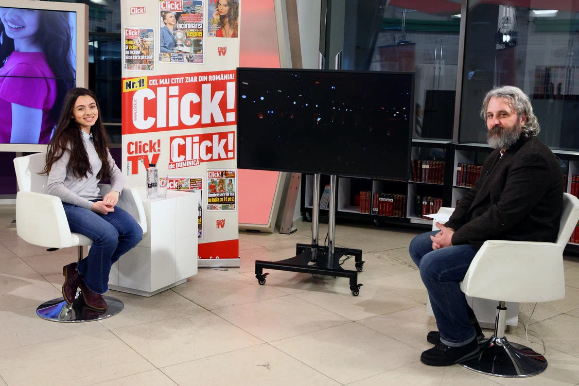 Laura Bretan a fost invitata lui Alexandru Catalan în platoul emisiunii Click! TV 