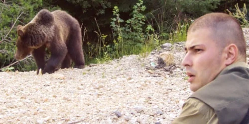 George Vasile supraveghează urşii apăruţi în Sinaia