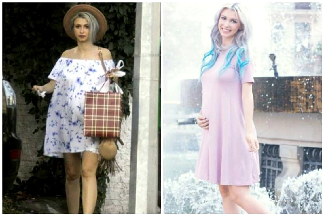 
    Andreea Bălan, surprinsă de Click! pe 12 august. Burtica ei era mult mai proeminentă decât în pozele postate de solistă pe Facebook, în luna septembrie  