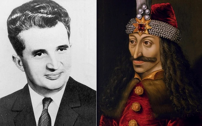Nicolae Ceaușescu și Vlad Țepeș. Foto: Wikipedia.