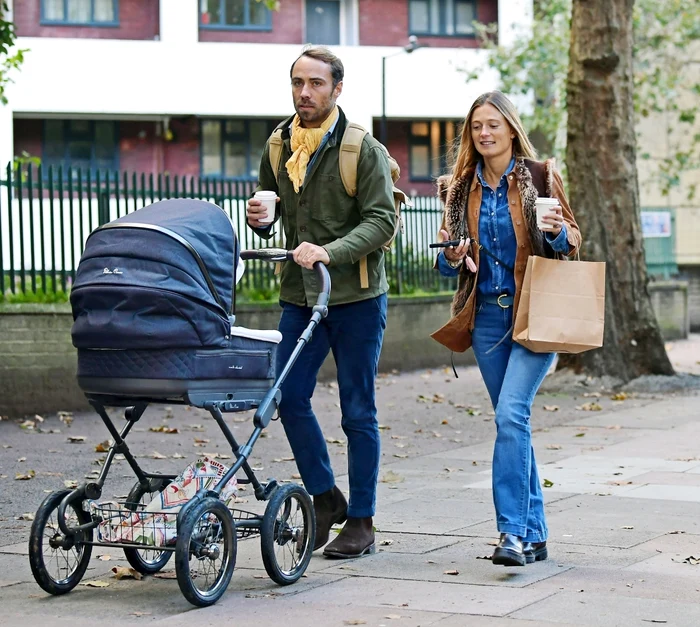 Primele imagini cu James Middleton, soția Alizée Thevenet și bebelușul, în Notting Hill, Profimedia (2) jpg