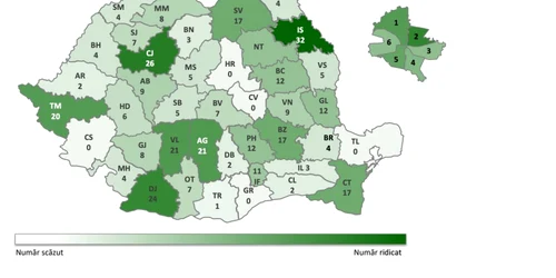 Harta mediilor de 10 la Evaluarea Națională 2023 după contestații Sursă edupedu ro jpg