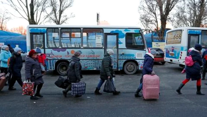 Refugiaţi din Donbas FOTO EPA-EFE