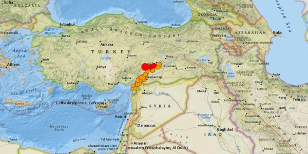 Harta Turcia cutremur FOTO Twitter @USGS jpeg