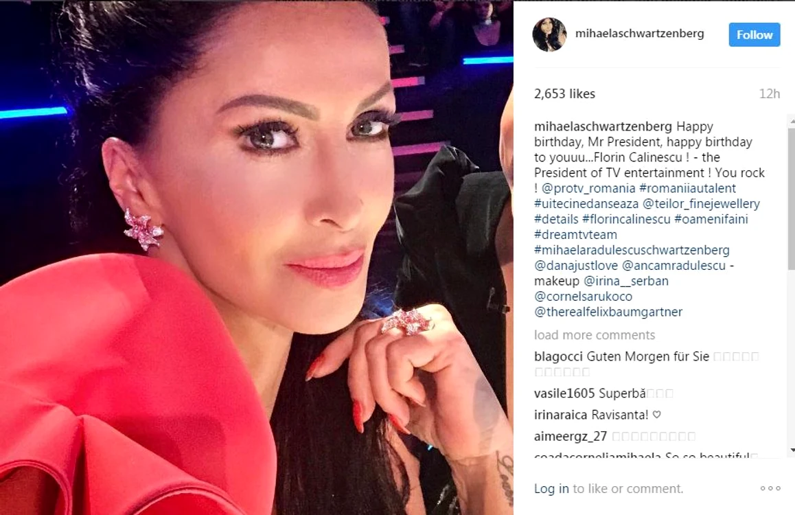 Mihaela Rădulescu a publicat pe Instagram o poză din timpul semifinalei, în care îl ”sărbătorea” pe Florin Călinescu