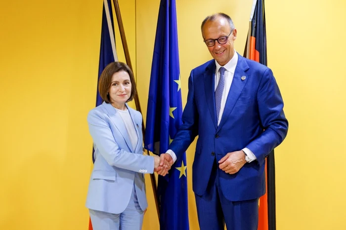 Maia Sandu și Friedrich Merz au avut o întrevedere la Roma. FOTO: Presedinte.md