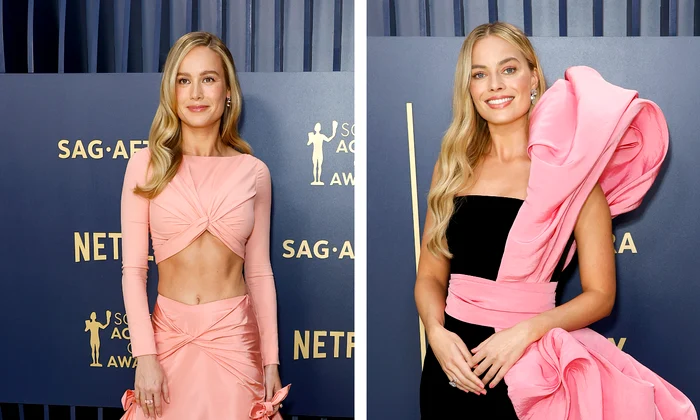 Margot Robbie și Brie Larson la SAG Awards GettyImages jpg