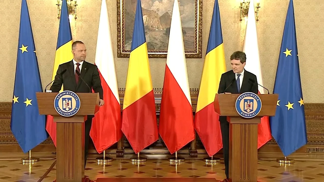 Conferinţă comună, Karol Nawrocki - Nicuşor Dan, Bucureşti, 2026. FOTO: captură video