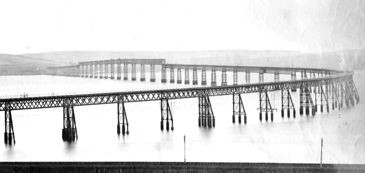 Original Tay Bridge before the 1879 collapse jpg jpeg