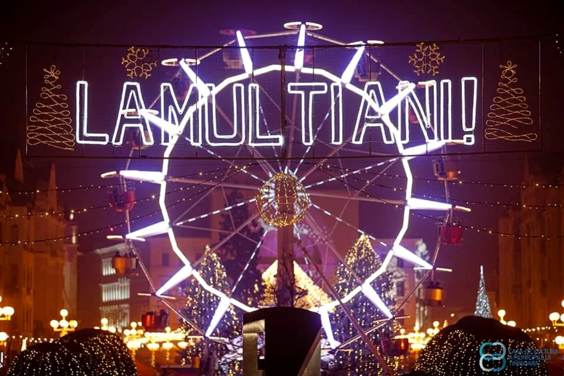 Roata panoramică din Piața Victoriei FOTO Casa de Cultură a Timișoarei