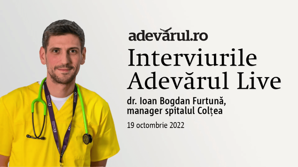 Dr. Ioan Bogdan Furtună, managerul spitalului Colțea despre cum poate avea România spitale ca afară