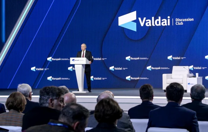 Putin la clubul Valdai. Foto: Serviciul de presă al președintelui Federației Ruse