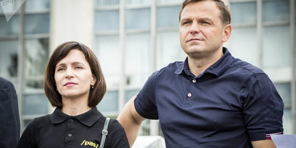 Andrei Năstase si Maia Sandu FOTO Sputnik.md Miroslav Rotari