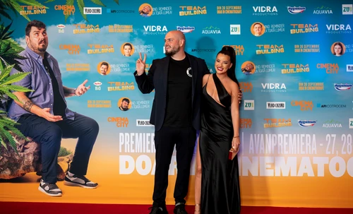 Matei Dima și Anca Dinicu, la premiera filmului  „Teambuilding“