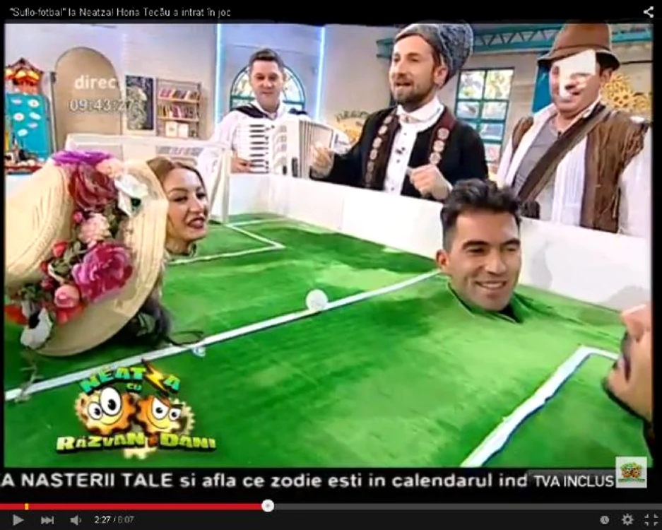 Horia Tecău se pricepe şi la "fotbal"foto: captură Antena 1